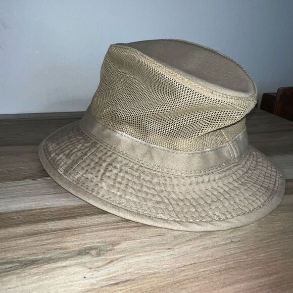 Dorfman Pacific DPC Global Packable Hat XLarge Brown Mesh Top Fishing Safari Cap - Picture 2 of 7